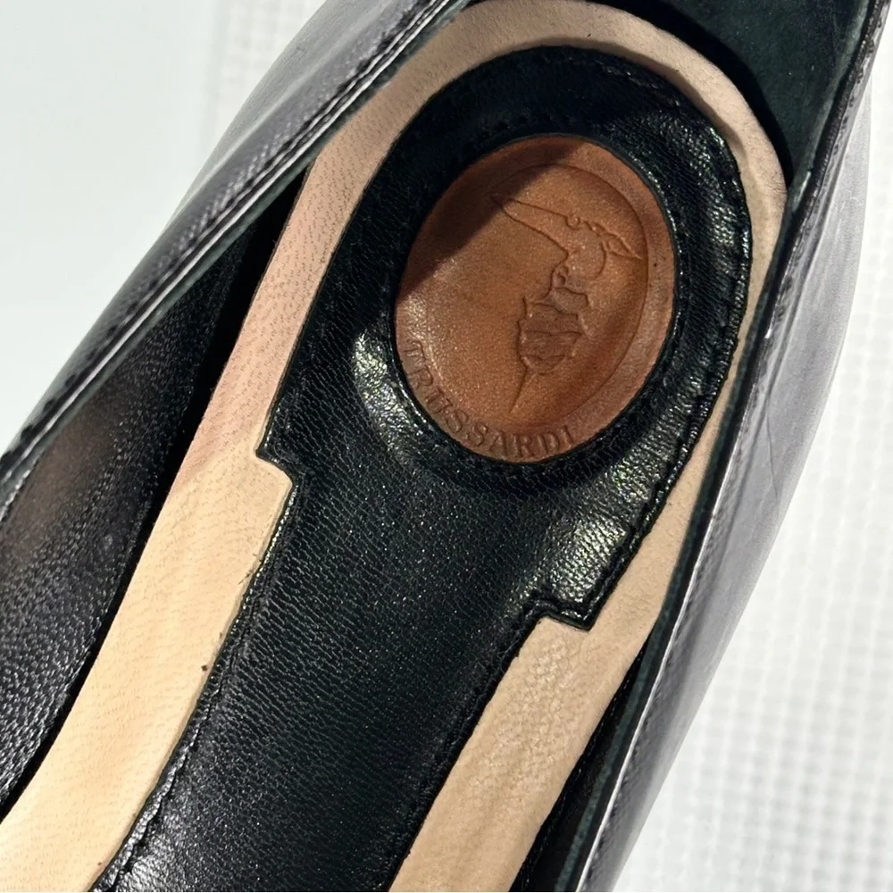 Trussardi work pumps Italian leather suede pointed toe EU 39